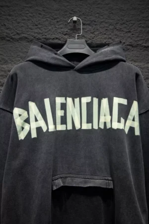 Balenciaga Tape Type Ripped Pocket Hoodie - SBH046