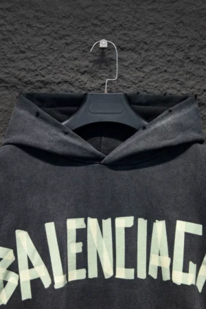 Balenciaga Tape Type Ripped Pocket Hoodie - SBH046