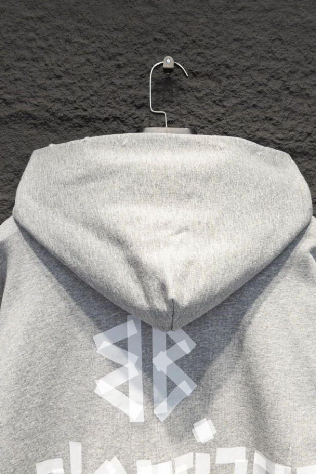 Balenciaga Tape Type Ripped Pocket Hoodie - SBH047