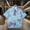 LV Printed Short-Sleeved Silk Shirt - LVS037