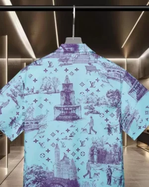 LV Printed Short-Sleeved Silk Shirt - LVS037