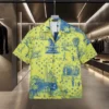 LV Printed Short-Sleeved Silk Shirt - LVS038