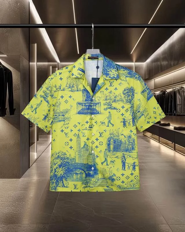 LV Printed Short-Sleeved Silk Shirt - LVS038