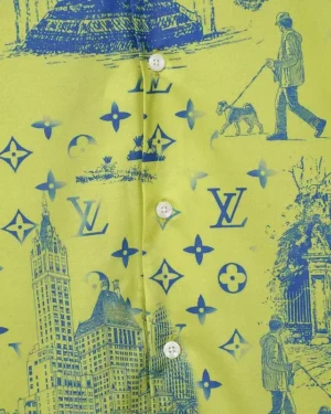LV Printed Short-Sleeved Silk Shirt - LVS038