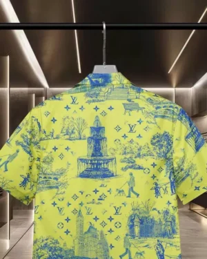 LV Printed Short-Sleeved Silk Shirt - LVS038