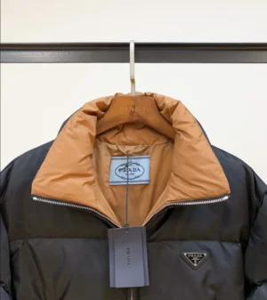 Prada Black Cropped Re-nylon Down Jacket - PC008