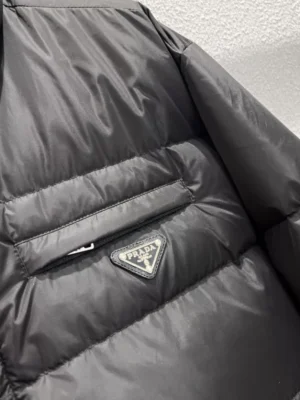 Prada Men's Black Re-nylon Down Jacket - PC009