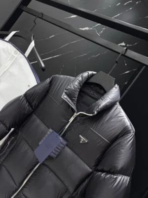 Prada Men's Black Re-nylon Down Jacket - PC012
