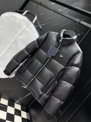 Prada Men's Black Re-nylon Down Jacket - PC012